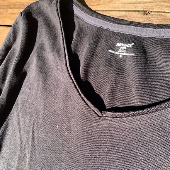 Seg’ments 3/4 Sleeves Black Shirt - Picture 5 of 5